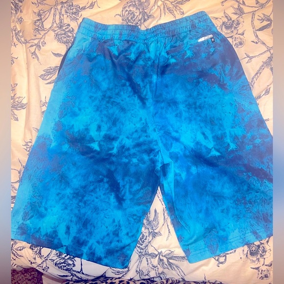 Boys Hurley Nike Dry Fit Blue Tie Dye Drawstring Shorts - Picture 4 of 10
